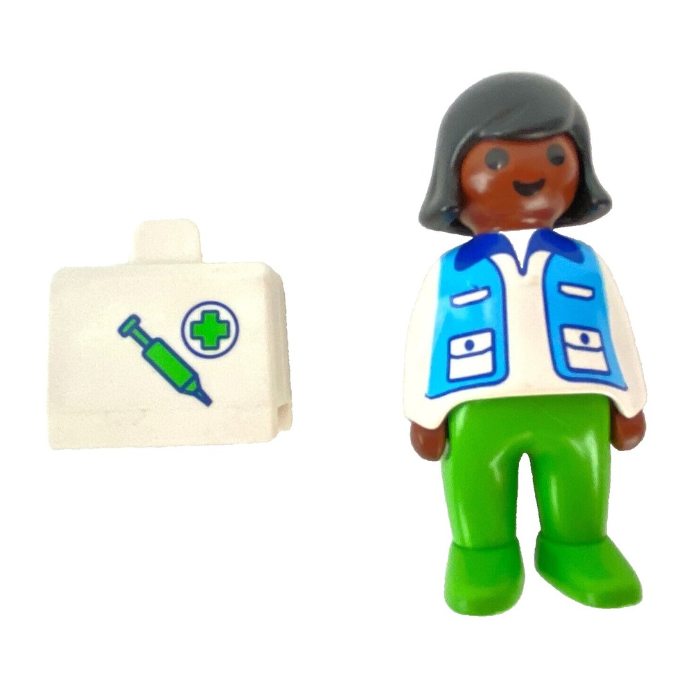 Playmobil Toy Doctor w Case Medical Figure Animal Vet Hospital Nurse Excellent